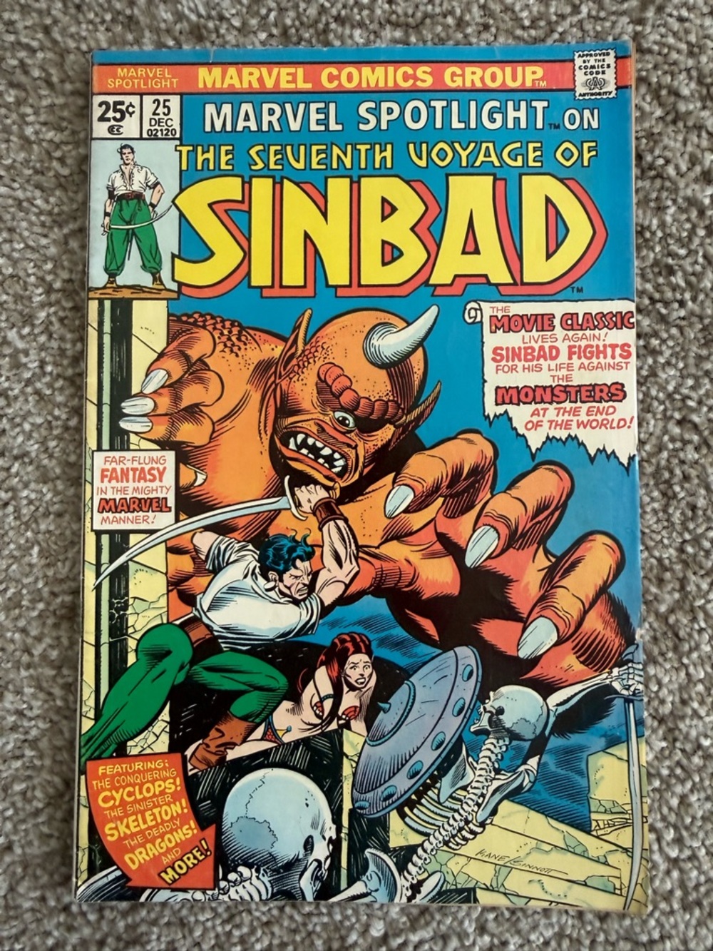Marvel Sinbad Comic Cover - Blue, Yellow, Orange, Green